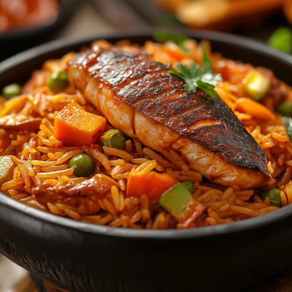 Seafood Jollof Rice